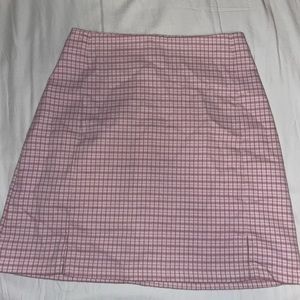 John Galt- Brandy Melville Pink Plaid Skirt
